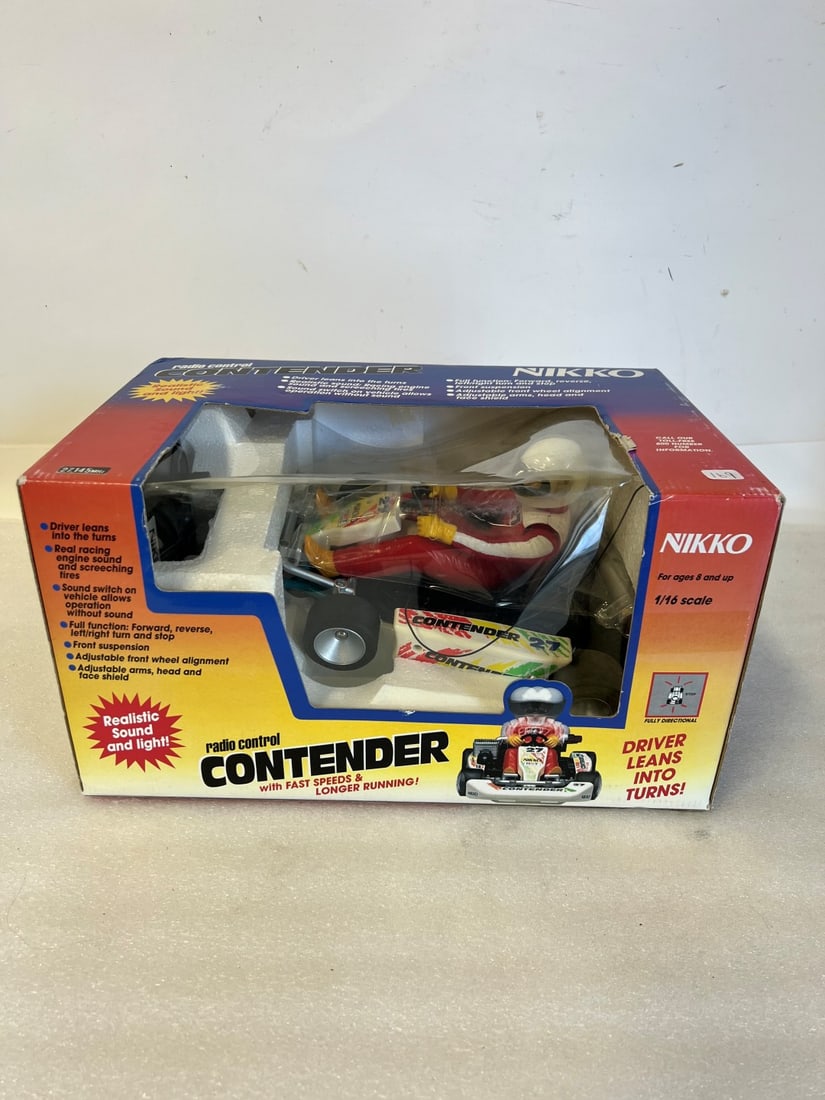 Nikko Contender Race Car: As Pictured in Orginal Box Sulfane Is pierced 8" by 15" W