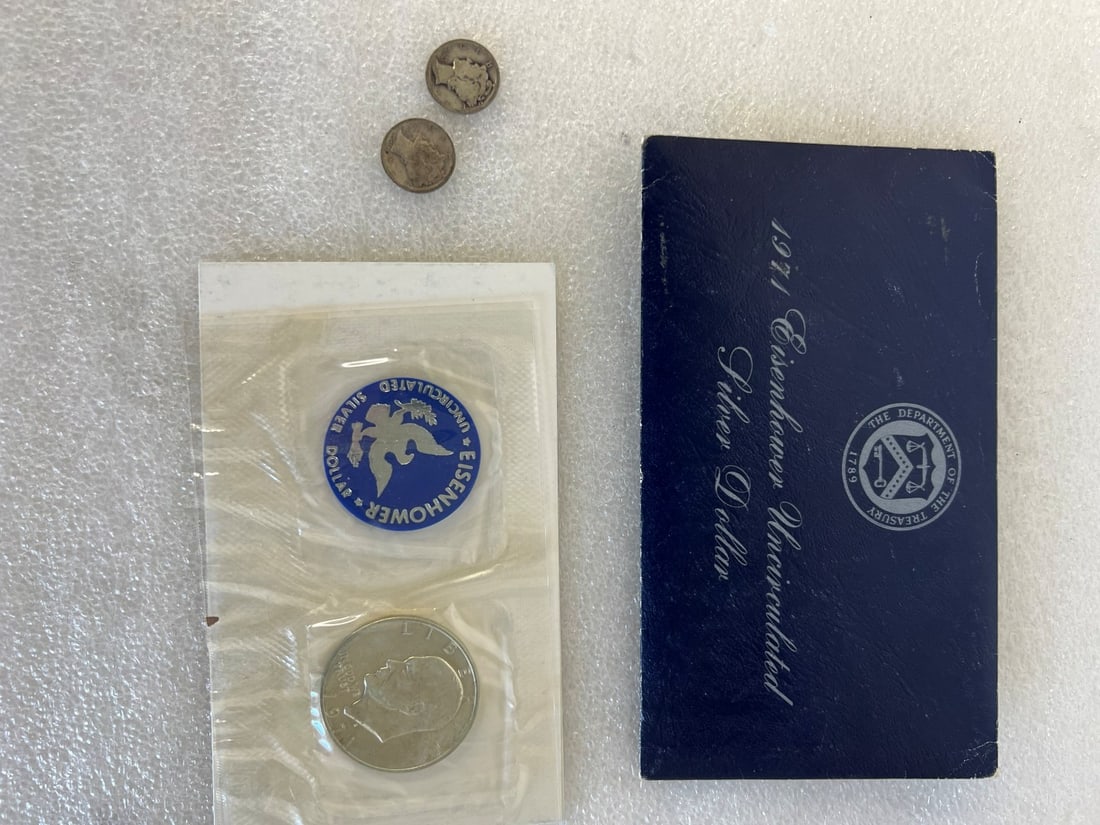 1971 Eisenhower Uncirculated Silver Dollar Etc. (3) (1 of 1)
