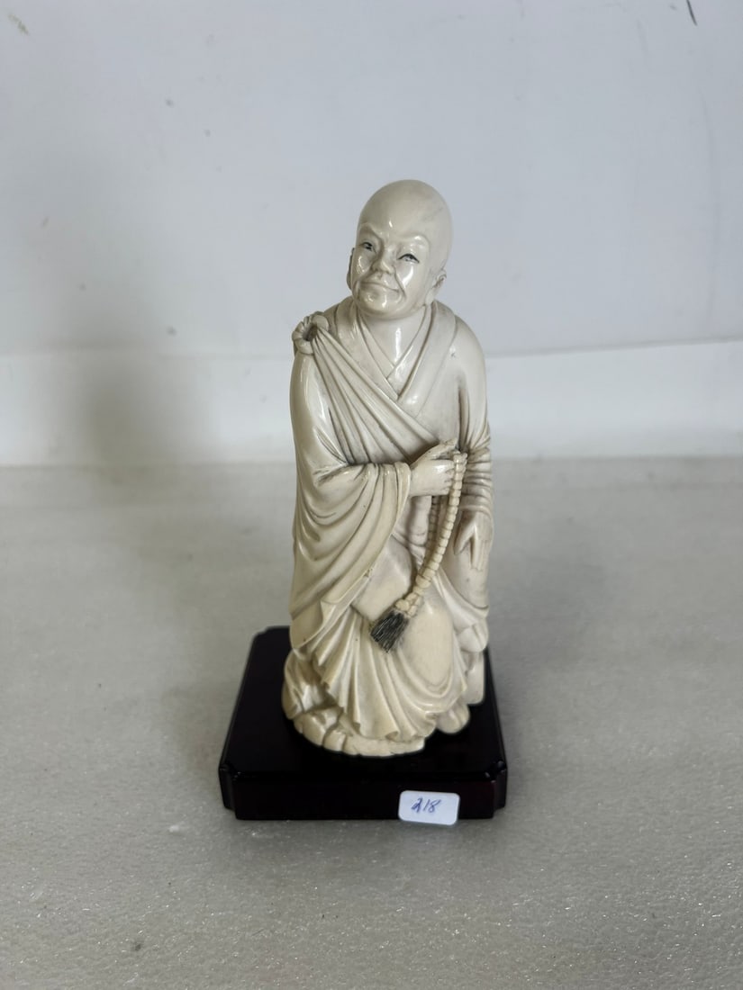 Antique Carved Ivory Figure of an Elder. (1 of 1)