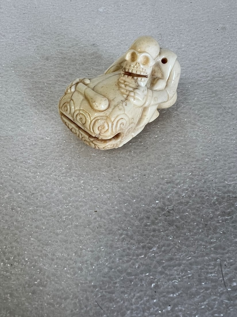 Antique Carved Ivory Figure Skeleton (1 of 2)
