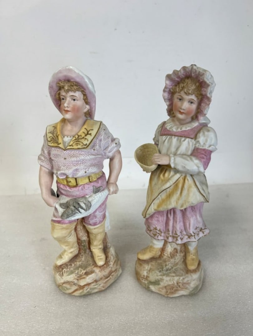 Antique Bisque Figures (2) (1 of 1)