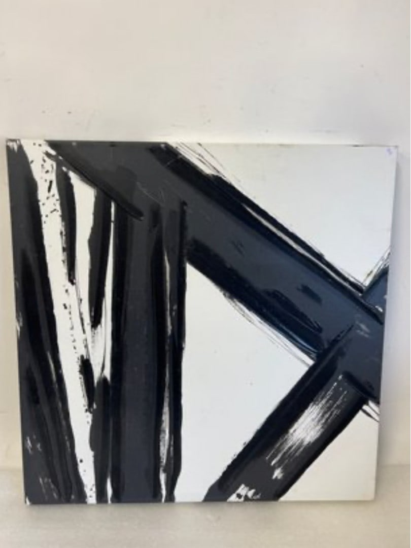 Abstract Oil On Canvas: 22" H by 22" W