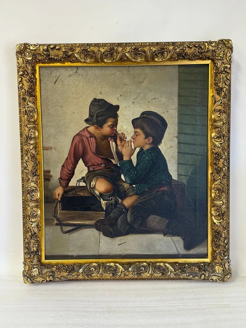 John Califano; Italian/Amer. Oil - First Smoke Signed (1 of 5)