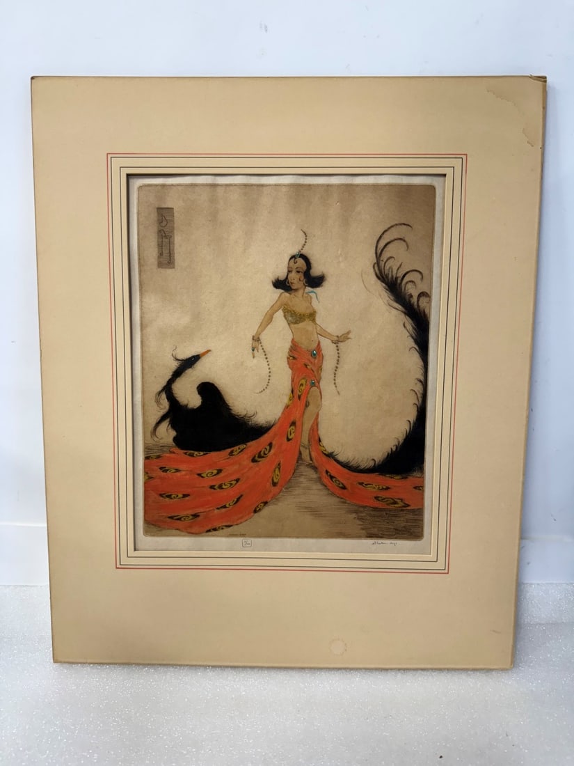 Dorsey Potter Tyson; Art Deco Hand Colored Print (1 of 6)