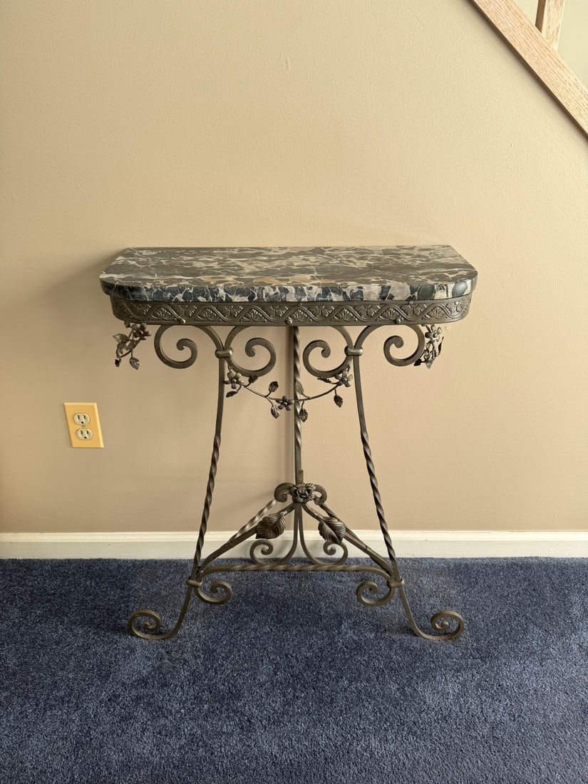 Art Deco Hand Wrought and Nickel-plated Console Stand (1 of 4)