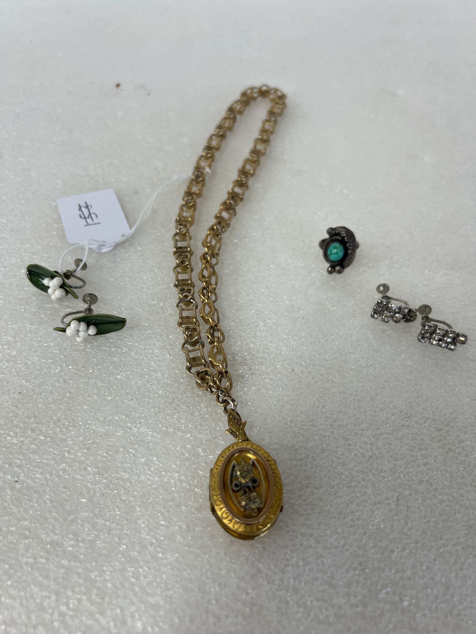 Collector or Dealer's Lot Jewelry inc. Sterling & Turquoise Ring (4) (1 of 2)