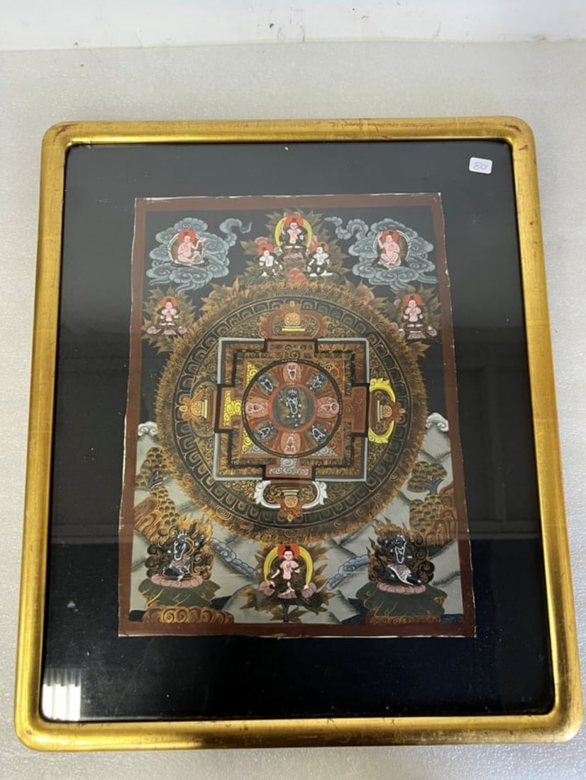 Persian/Tibetan Manuscript Page.: 20"H x 17"W