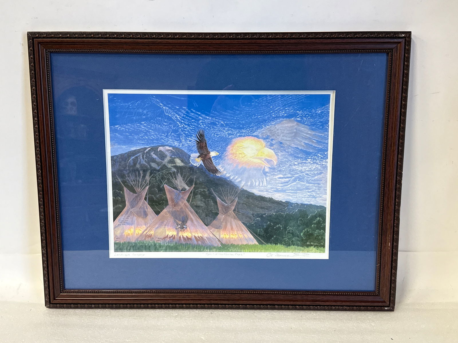 Eli Thomas; Framed Print “Spirit of the Mountain Eagle” (1 of 5)