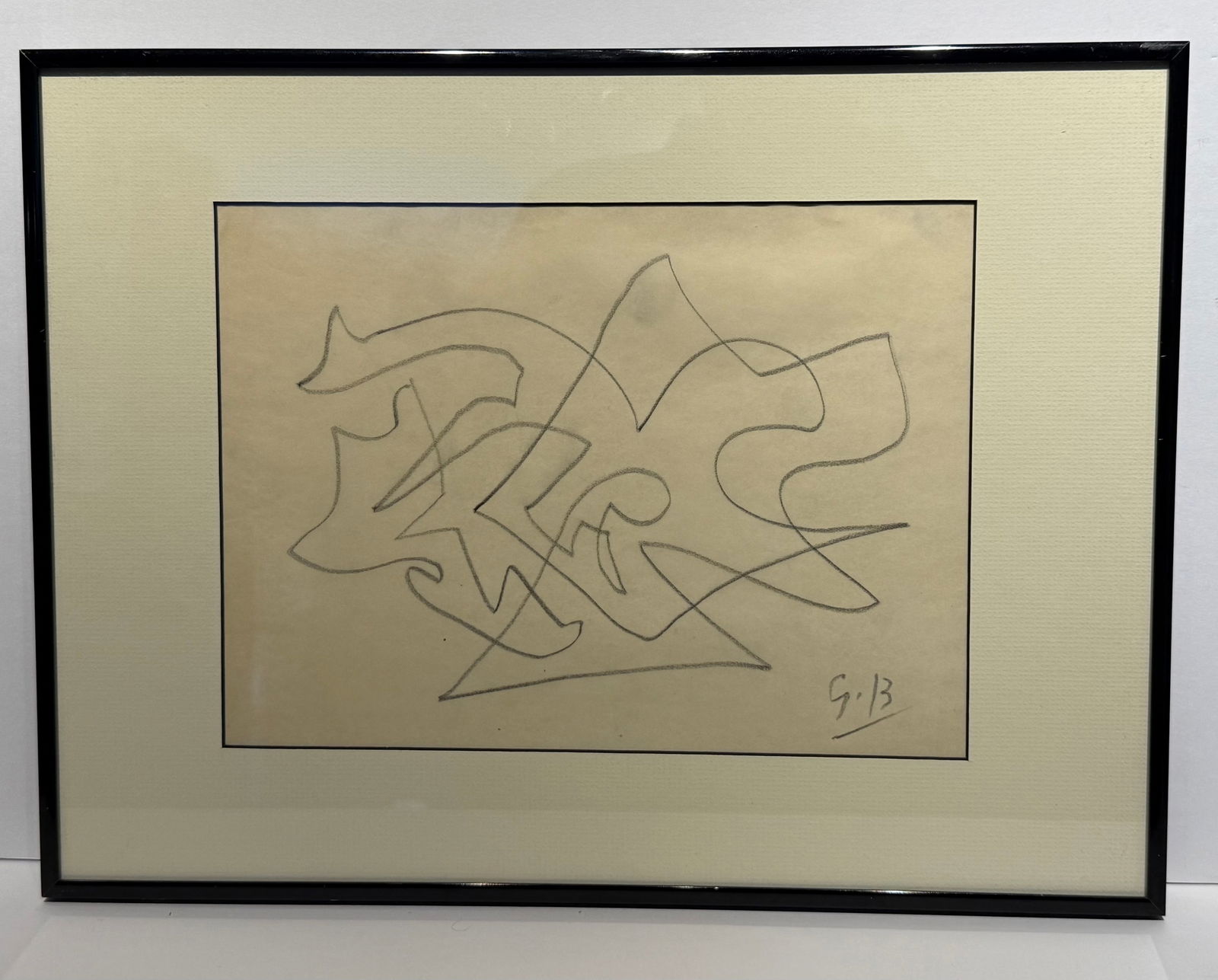 Georges Braque(attributed to) 20thC. Cubist Pencil Drawing Signed (1 of 4)