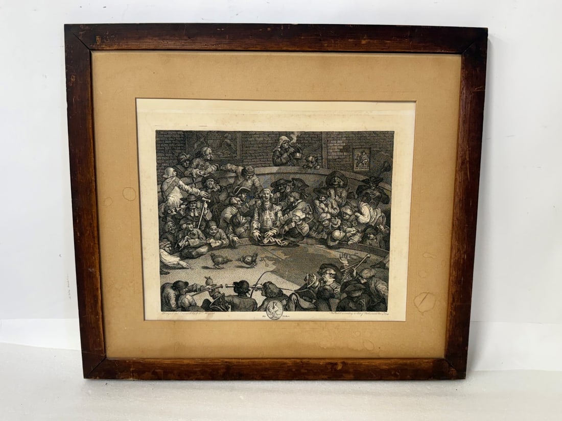 William Hogarth(after); Etching and Engraving "The Cockpit": Etching and engraving. The Cockpit. After William Hogarth. c.1759; 14in. x 17in.(image), 23.25in. x 25.25in.(framed)