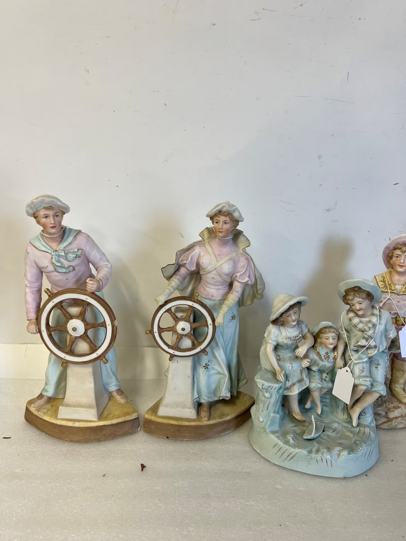 Antique Bisque Figures (8) - 2