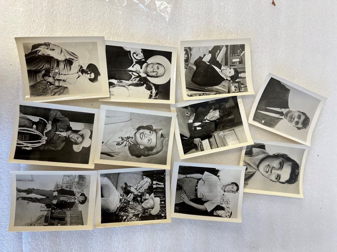 Early Celebrity Photographs inc. Elvis,(11): 5"H x 4 1//4"D Eleven in the lot.