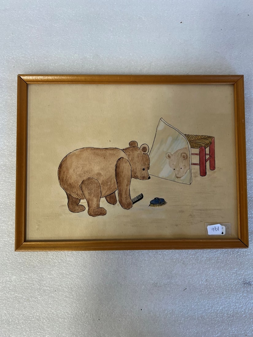 American illustration "The Groom is in the Grooming Room": On the back it says the Title and Dec. 1972 10" H by 13" W