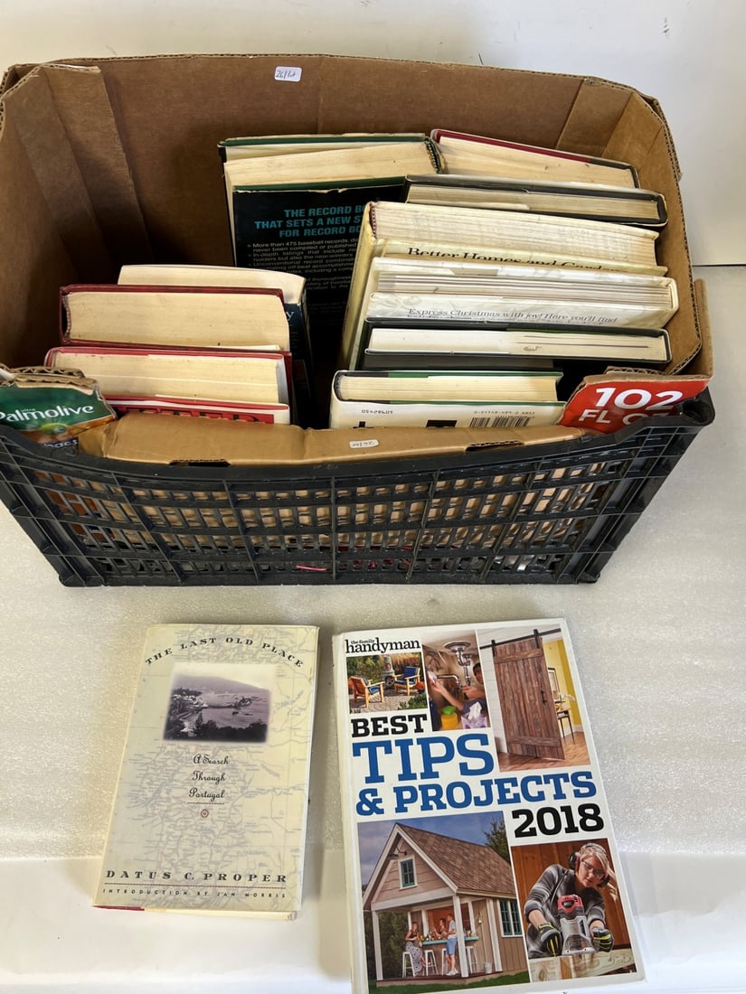 Box Lot of Books, Sports, Japanese Cooking and Others: As pictured.