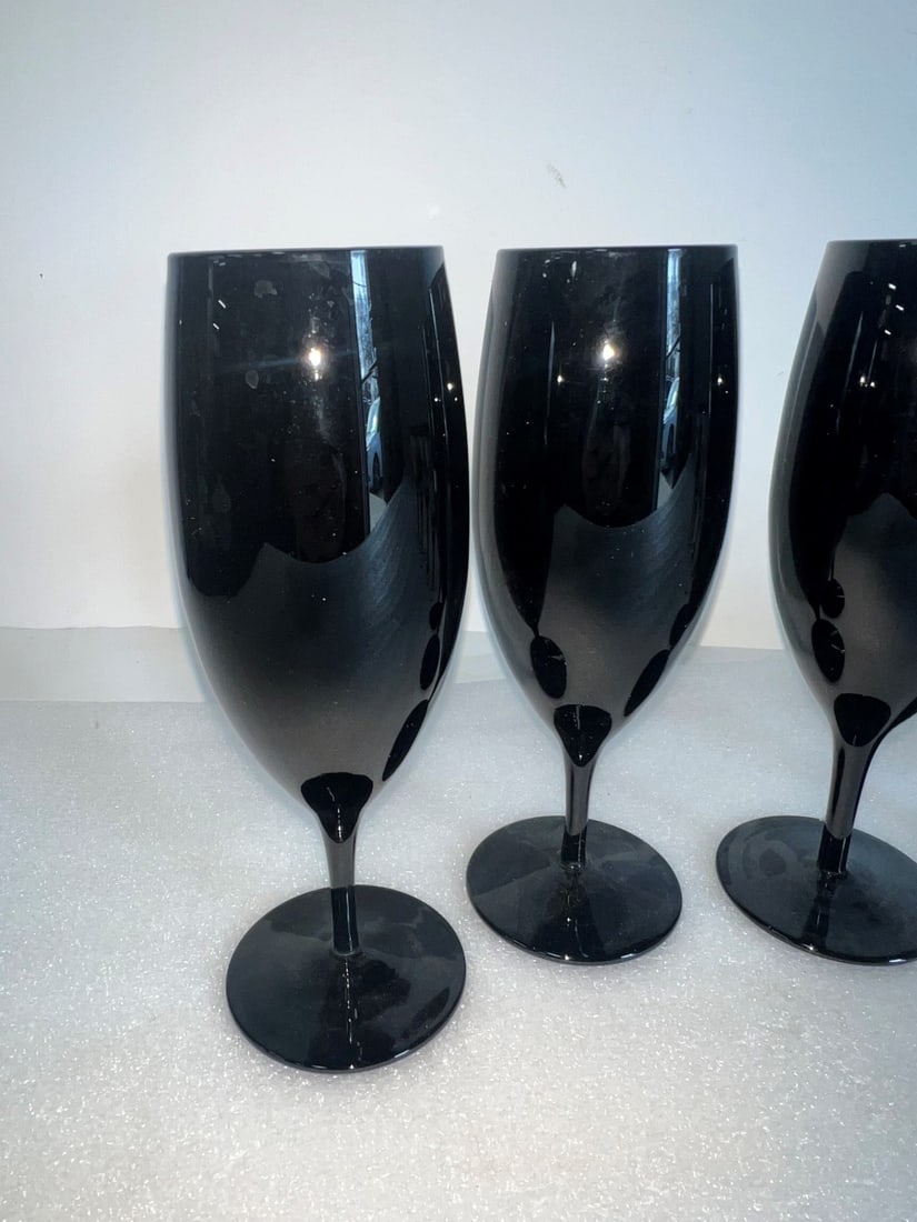 Ruby Glass & Ruby & Frosted Stemware. (8) - 2