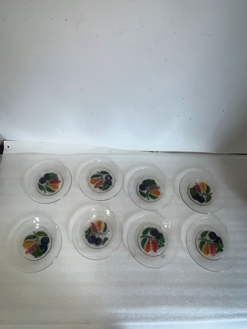 Eight Glass Fruit Plates (1 of 2)