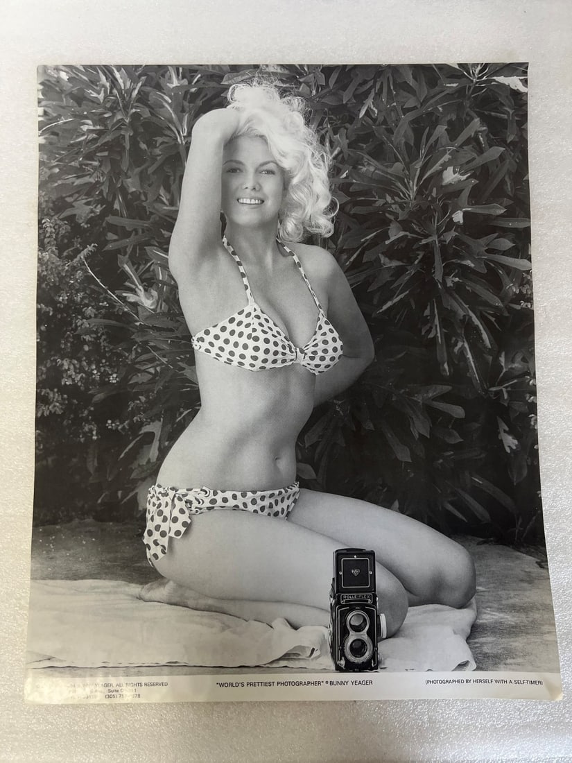 Bunny Yeager Posters (12): World's Prettiest Photographer.Photographed by herself with a self timer. 1994. Twelve in the lot. 20" H by 16" W