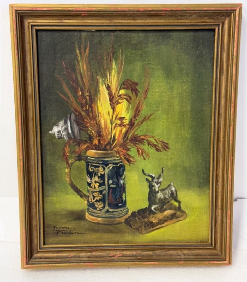 Yvonne Martin; 20thC. Oil Still Life Signed (1 of 4)