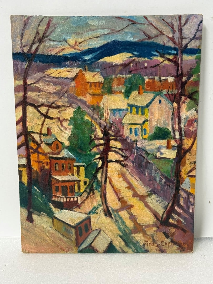 Oil on board. Winter Landscape. Signed (1 of 4)