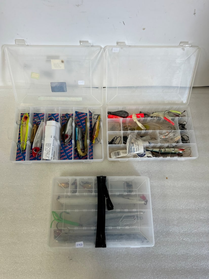 Fishing Lures. Three cases: As pictured.