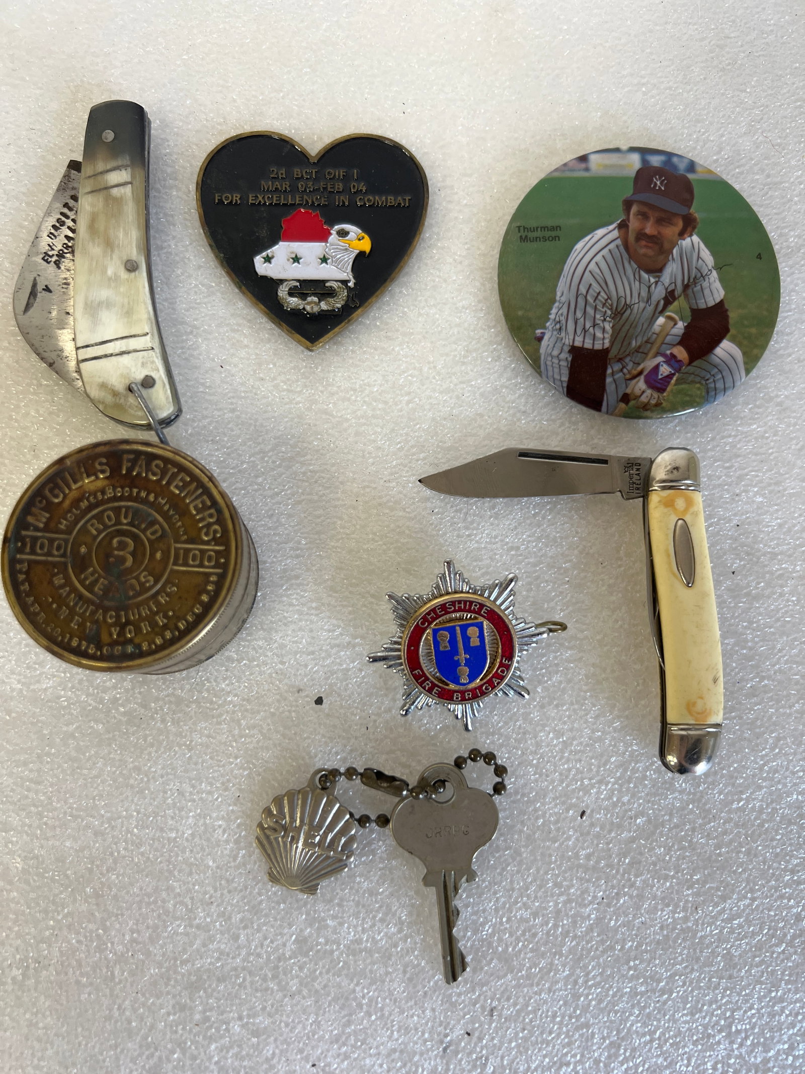 Dealer's Lot Antiques inc. Badges, Adv. Etc. (7) (1 of 4)