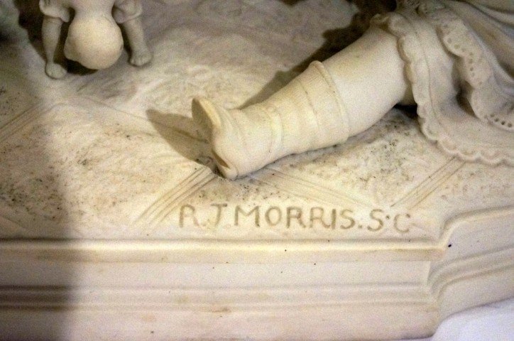 R. J. Morris; Bisque porcelain grouping signed - 5