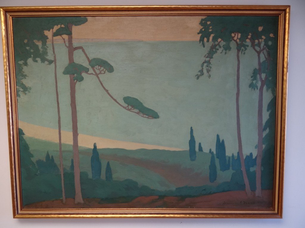 Truman E. Fassett; American oil painting signed