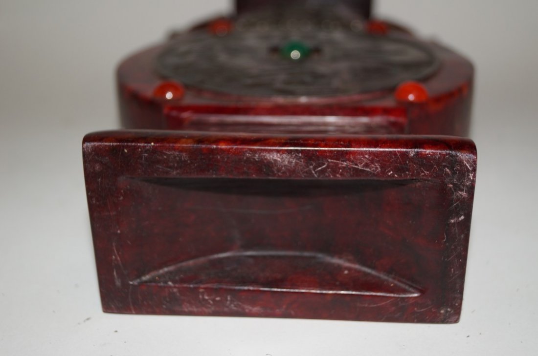 Chinese carved jade temple jar - 5