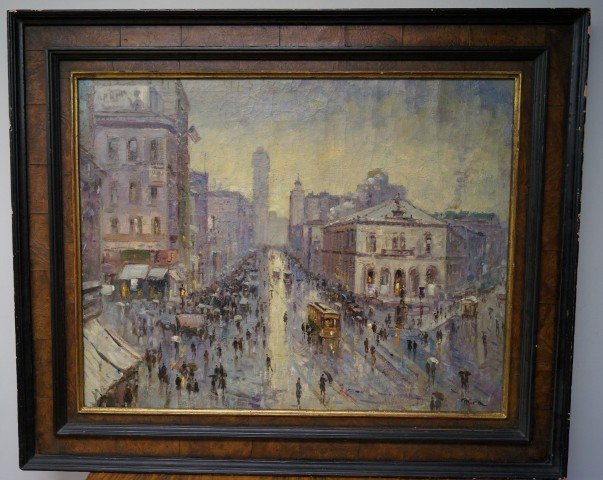 Alfred Mira; American oil painting signed