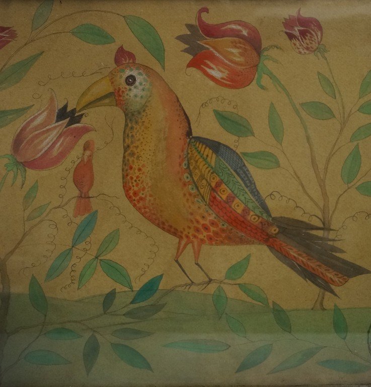 Folk Art watercolor painting - 3