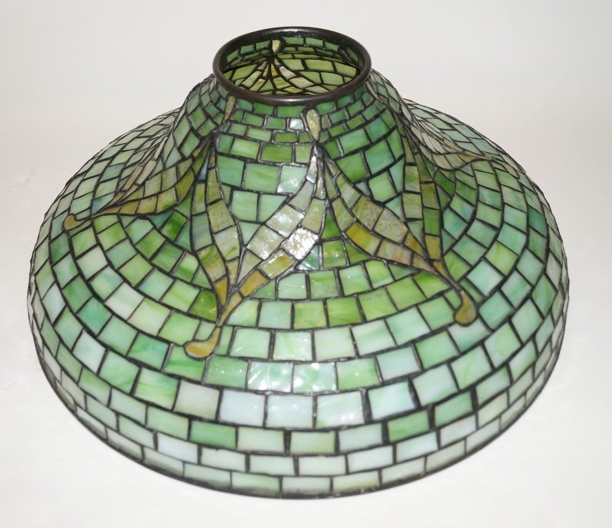 Tiffany Studios Tyler leaded lamp signed - 3