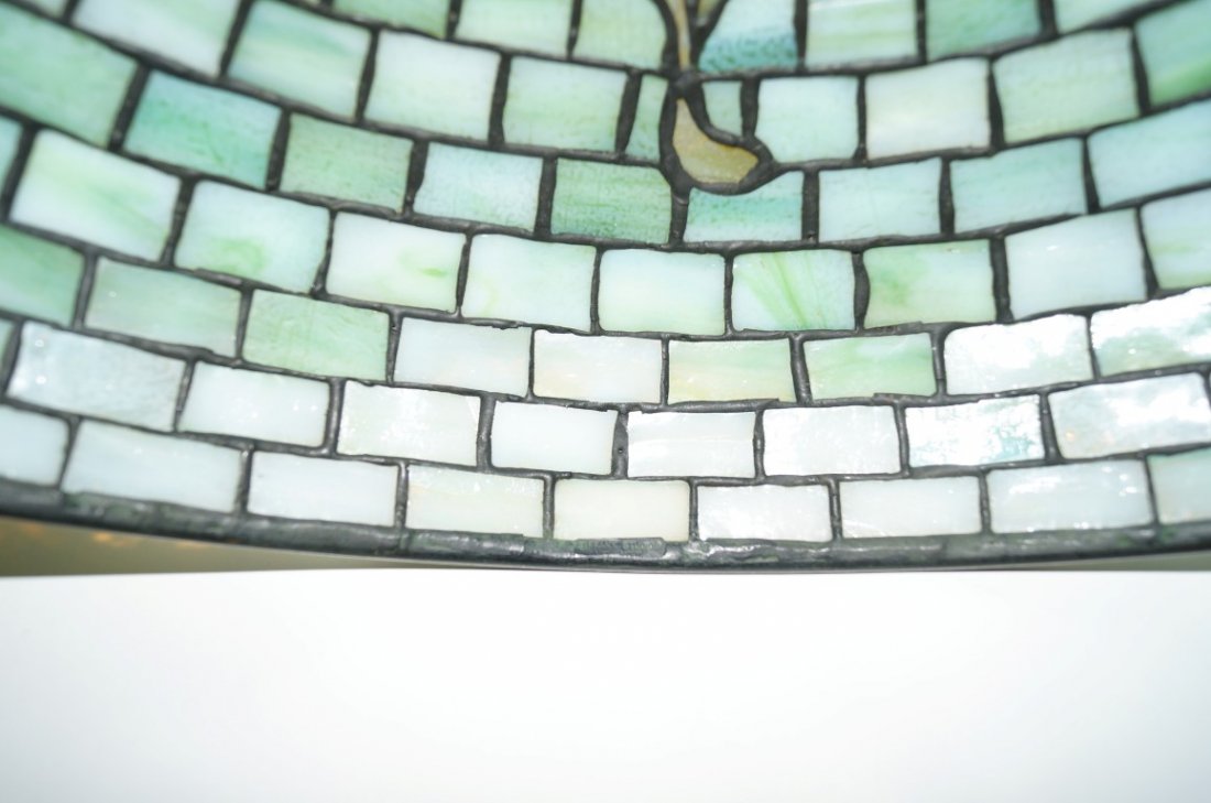 Tiffany Studios Tyler leaded lamp signed - 6