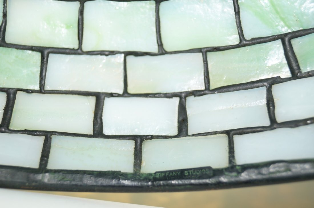 Tiffany Studios Tyler leaded lamp signed - 8