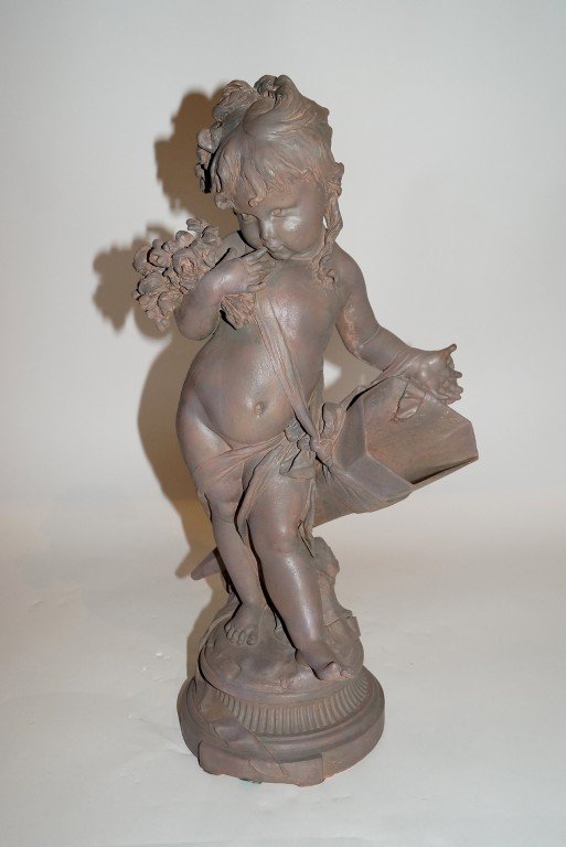 Joseph Gustave Cheret; terracotta figure signed