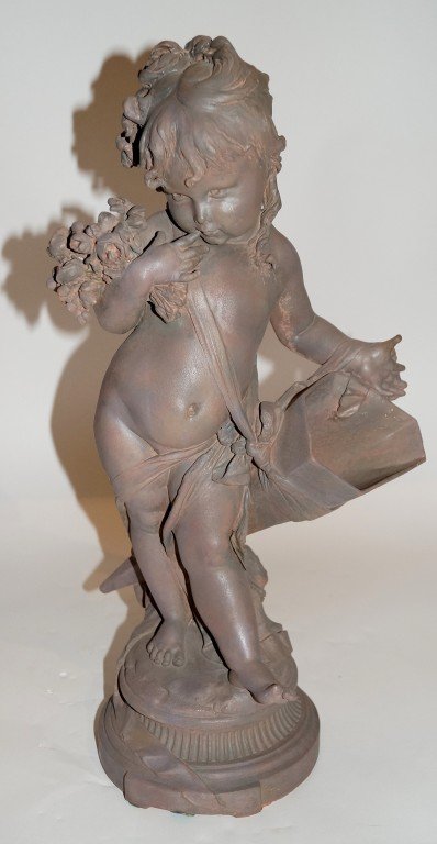 Joseph Gustave Cheret; terracotta figure signed - 2