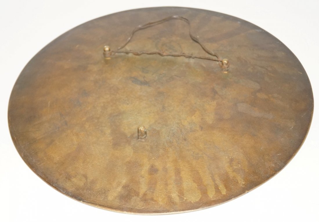 Art Nouveau bronze figural charger - 3