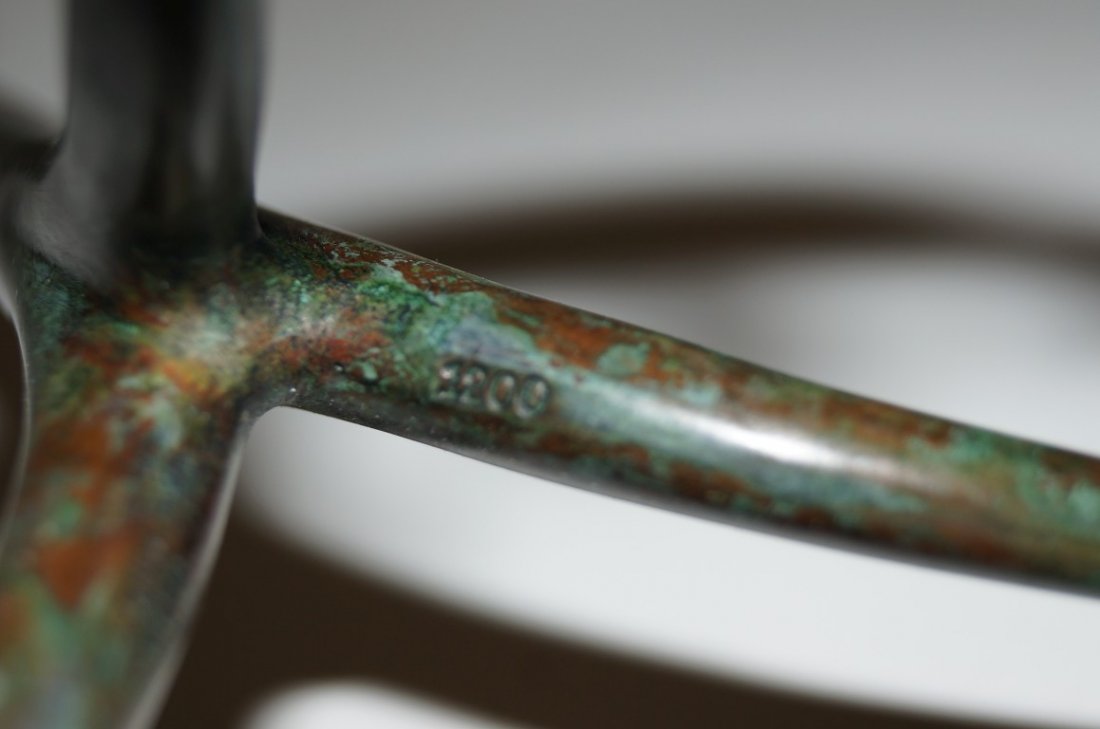 Pair of Tiffany bronze Root Candlesticks. - 4