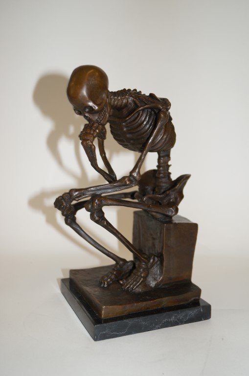 Bronze Skeleton "The Thinker" - 2