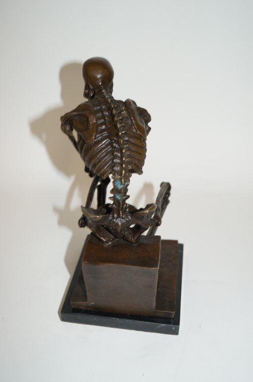 Bronze Skeleton "The Thinker" - 3