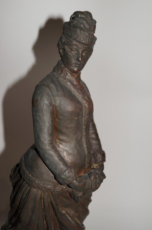 Abraham C.F. Woerffel; Russian bronze figure of a skate - 5
