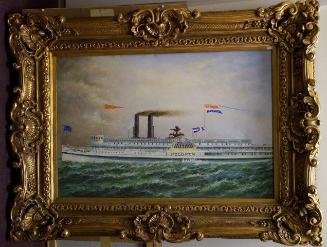 J. Clark; 20th C. oil painting signed