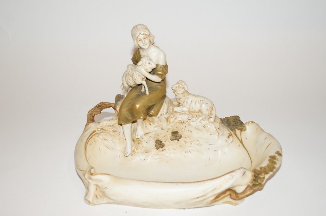 Royal Dux porcelain grouping signed