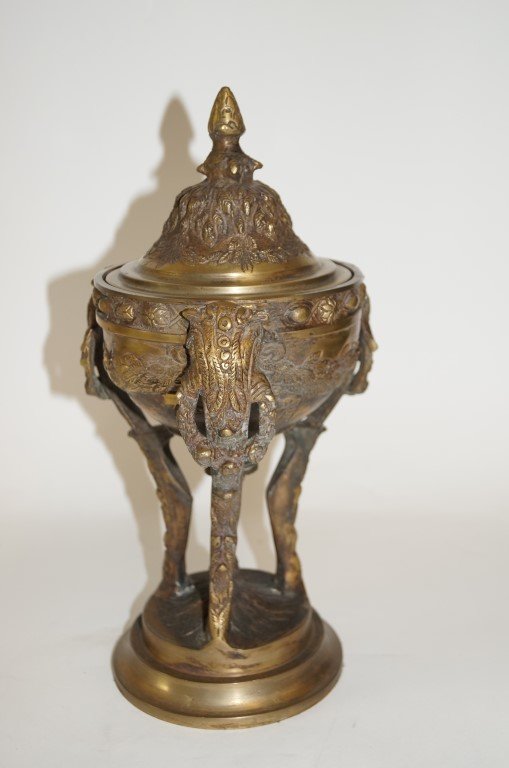 19th C. Bronze Covered Urn