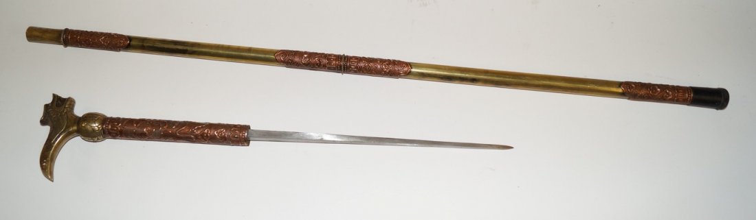 Chinese bronze can sword - 2