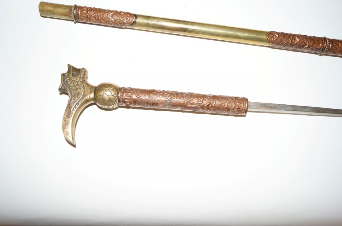 Chinese bronze can sword - 3