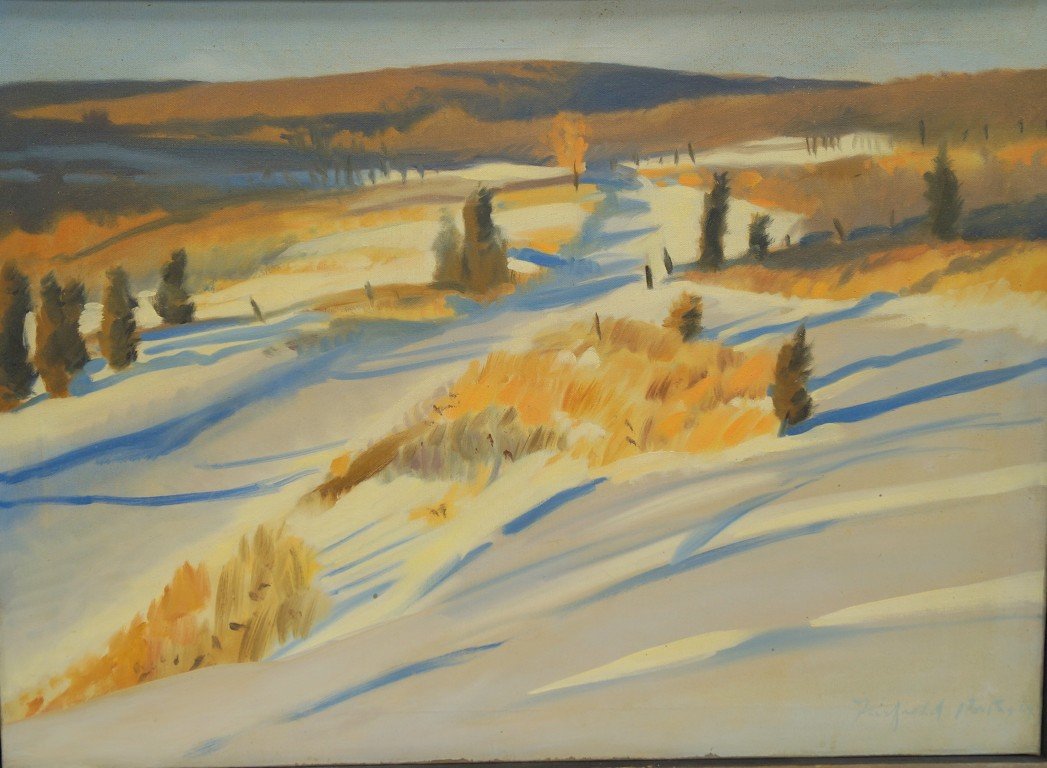 Fairfield Porter; 20th C. American oil painting signed - 2