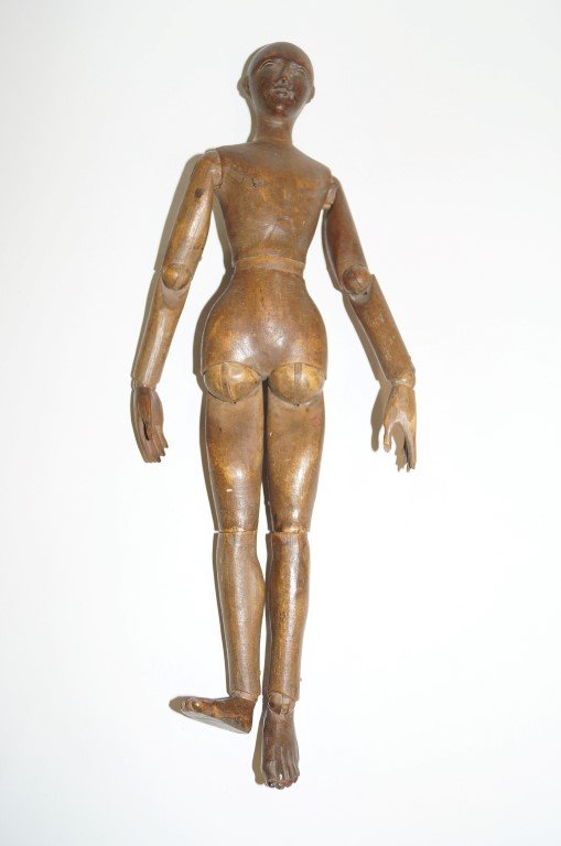Articulated Wooden Mannequin: male figure; 12in. H.
