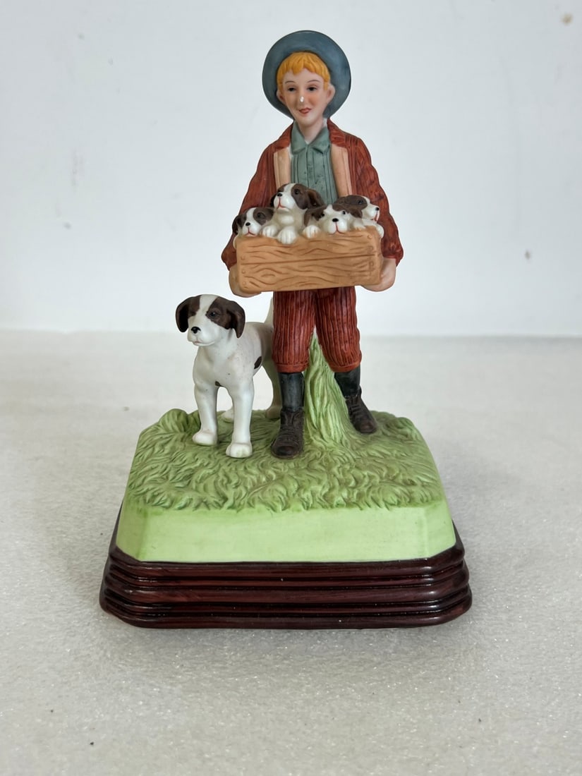 Norman Rockwell Music Box Puppy Love: Plays "Close To You"