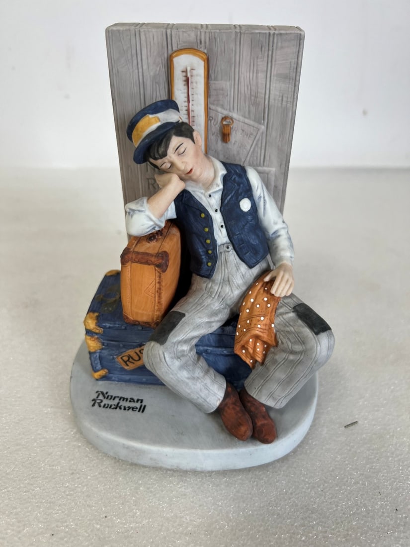 Norman Rockwell Figure. "Asleep on the Job" (1 of 1)