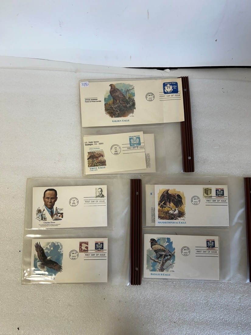 First Day of Issue Covers. 1983 Mostly Eagles (10) (1 of 5)